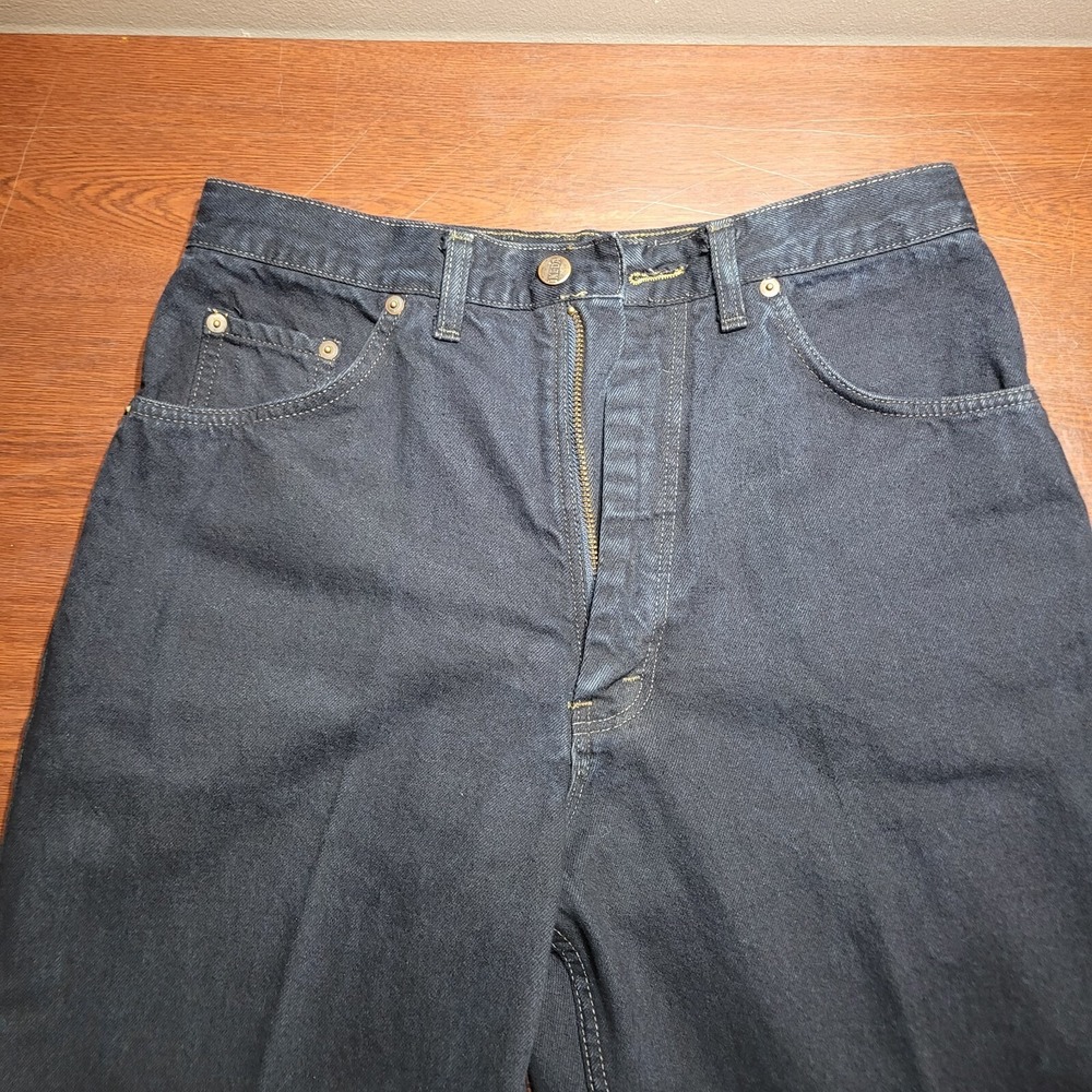 Vintage IKEDA TOKYO Jeans Mens 32x32 Slim Fit Tapered Leg Black  Denim Tokyo